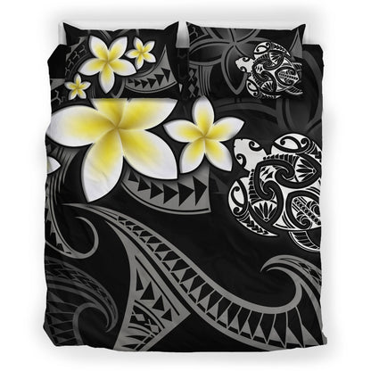 Hawaii Bedding Set Hawaiian Turtle Honu Plumeria Tribal Tattoo-Myprintsy