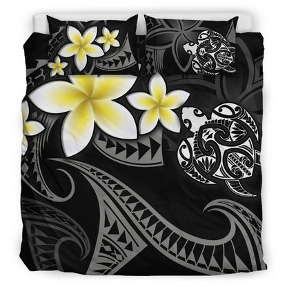 Hawaii Bedding Set Hawaiian Turtle Honu Plumeria Tribal Tattoo-Myprintsy