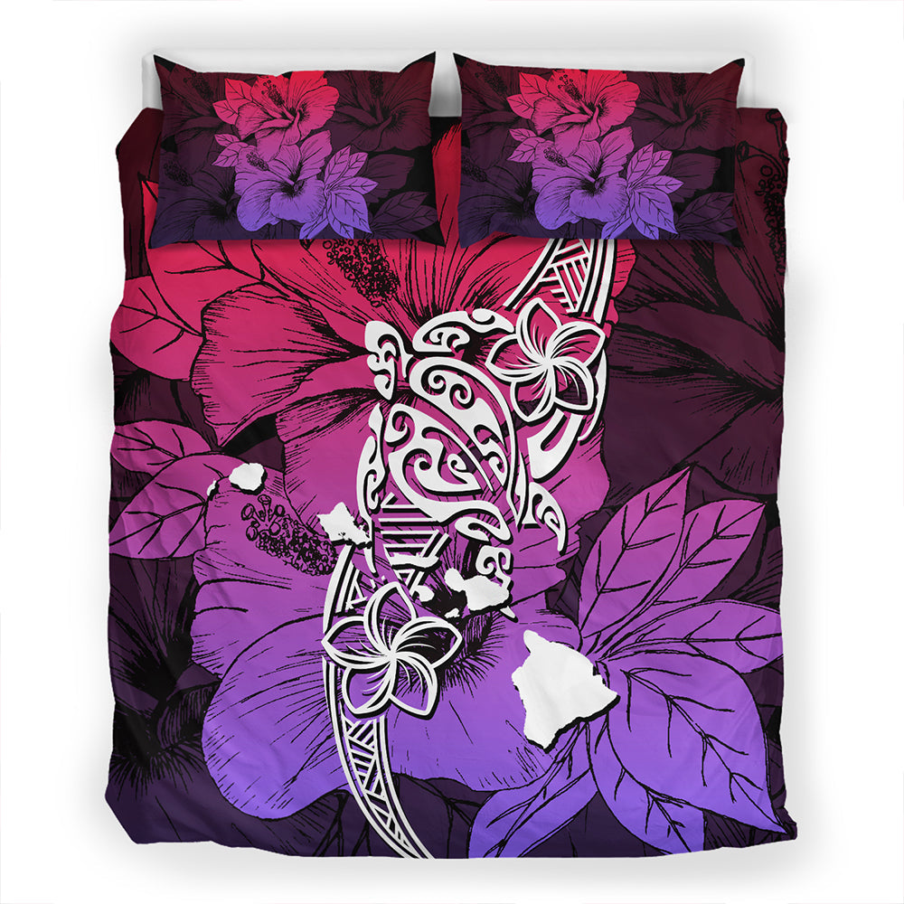 Hawaii Bedding Set Polynesian Hibiscus Sweat-Myprintsy