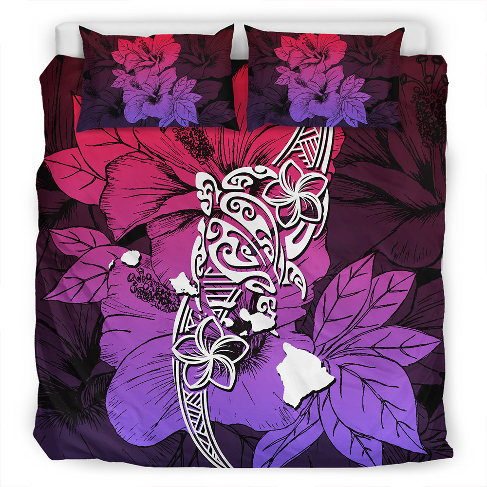 Hawaii Bedding Set Polynesian Hibiscus Sweat-Myprintsy