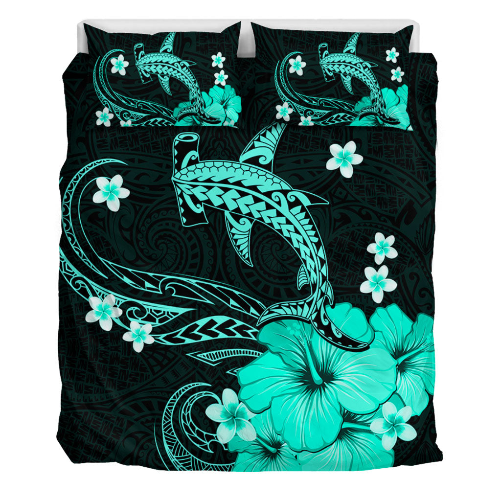Hawaii Bedding Set Shark Polynesia Tribal Tattoo