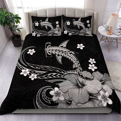 Hawaii Bedding Set Shark Polynesia Tribal Tattoo