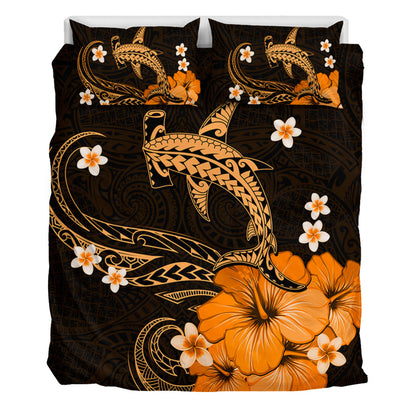 Hawaii Bedding Set Shark Polynesia Tribal Tattoo