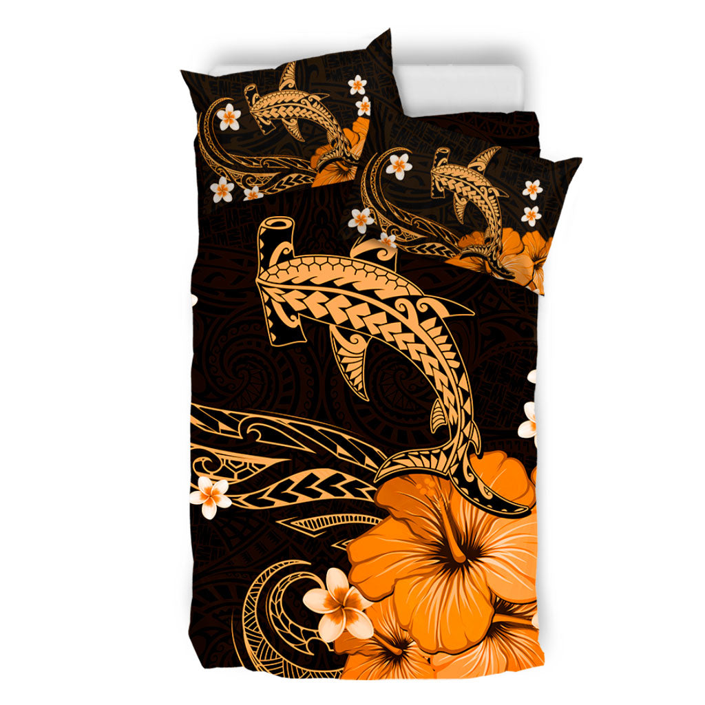 Hawaii Bedding Set Shark Polynesia Tribal Tattoo