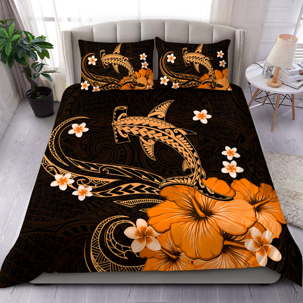 Hawaii Bedding Set Shark Polynesia Tribal Tattoo