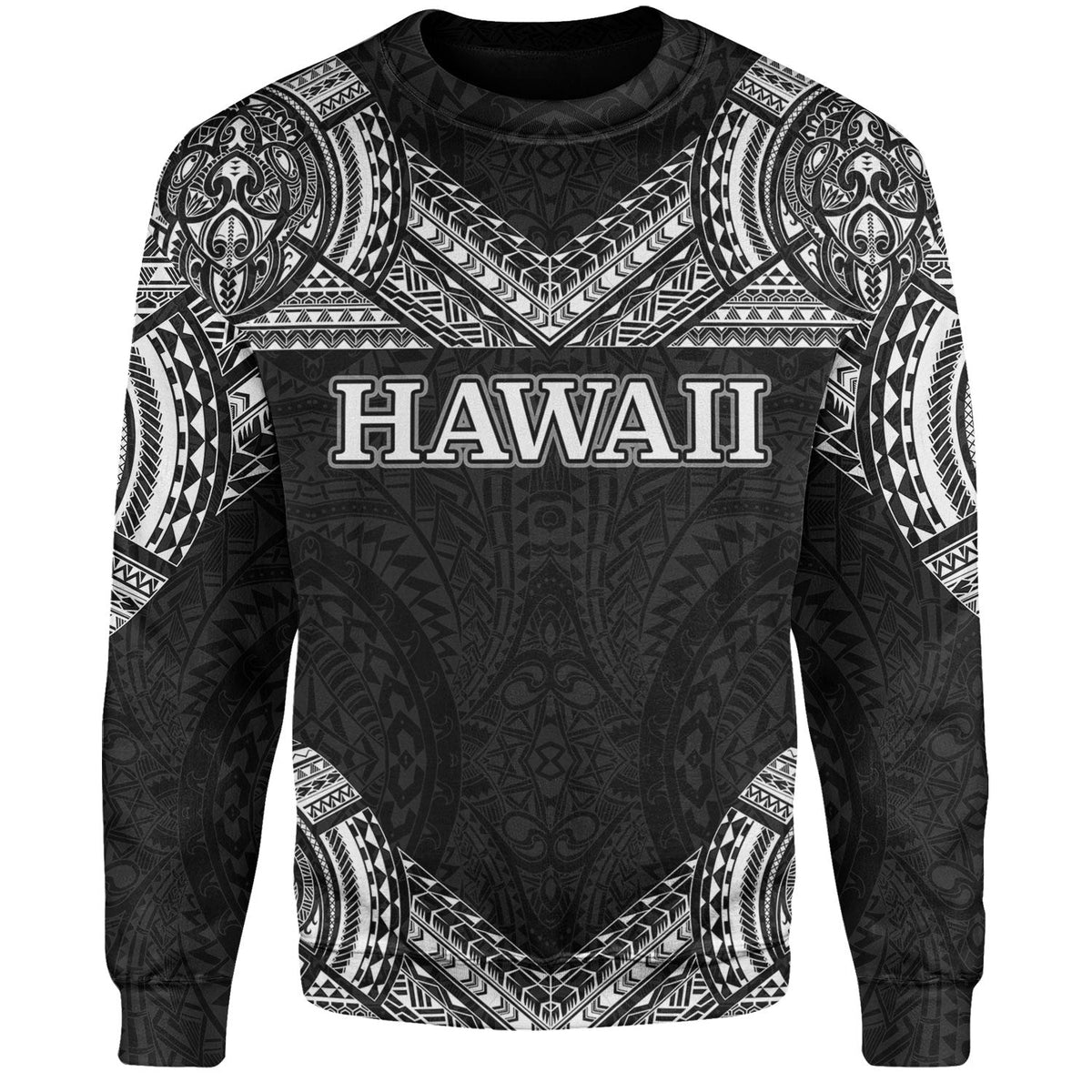 Hawaii Custom Personalised Sweatshirt Turtle Polynesian Pattern