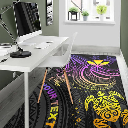 Hawaii Custom Personalised Area Rug - Pink Turtle-Myprintsy