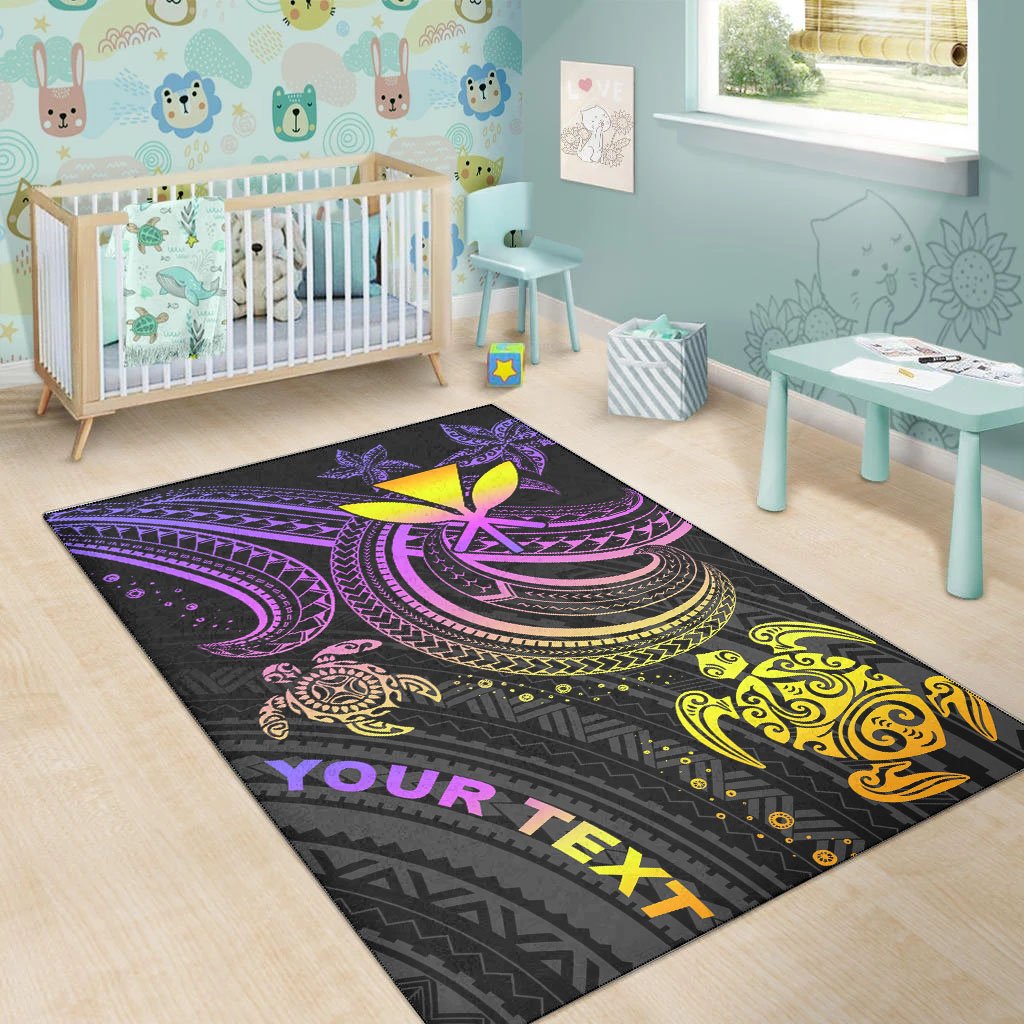 Hawaii Custom Personalised Area Rug - Pink Turtle-Myprintsy