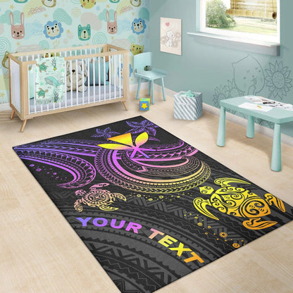 Hawaii Custom Personalised Area Rug - Pink Turtle-Myprintsy