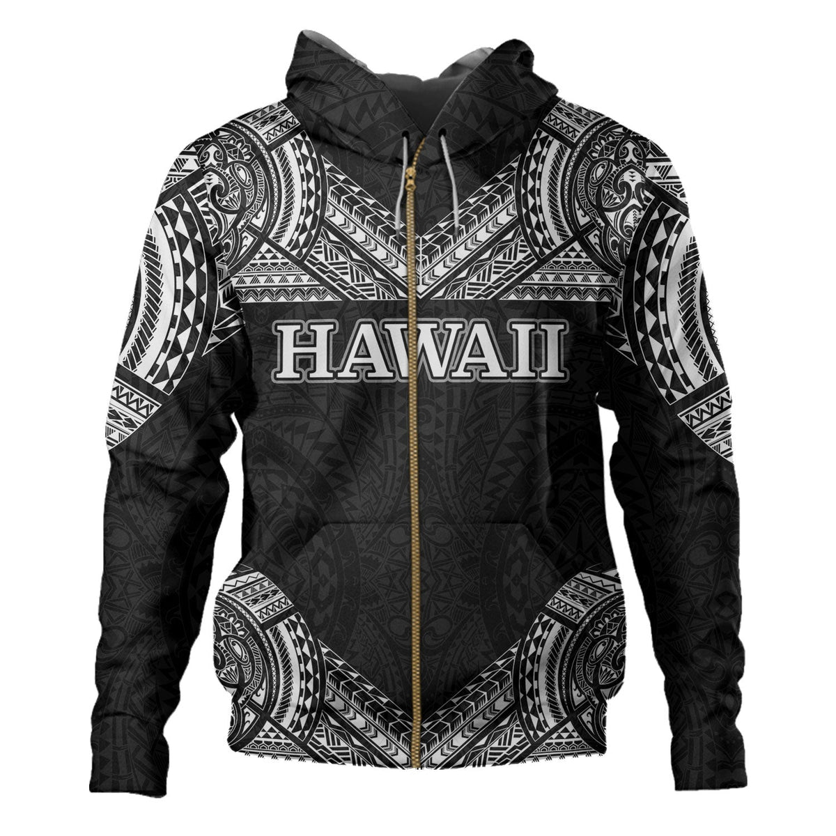 Hawaii Custom Personalised Hoodie Turtle Polynesian Pattern-Myprintsy