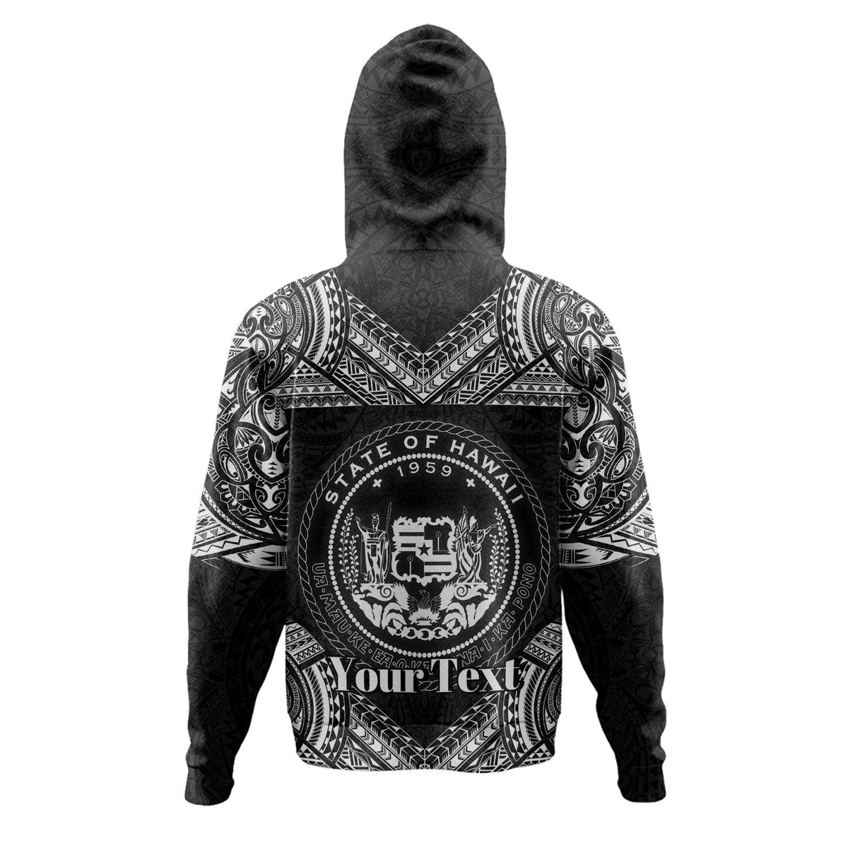 Hawaii Custom Personalised Hoodie Turtle Polynesian Pattern-Myprintsy