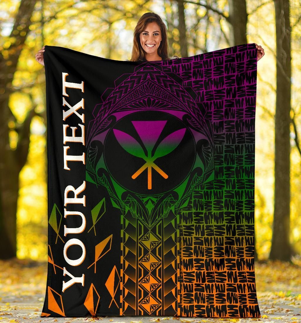 Hawaii Custom Personalised Premium Blanket - Kanaka Maoli Rocket Style-Myprintsy