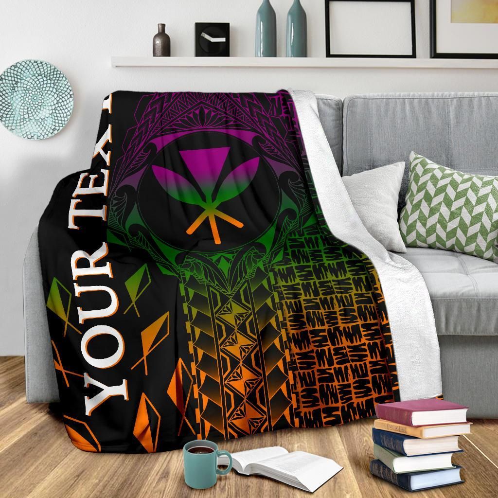 Hawaii Custom Personalised Premium Blanket - Kanaka Maoli Rocket Style-Myprintsy