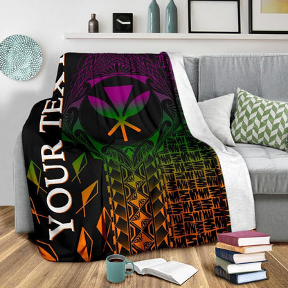 Hawaii Custom Personalised Premium Blanket - Kanaka Maoli Rocket Style-Myprintsy