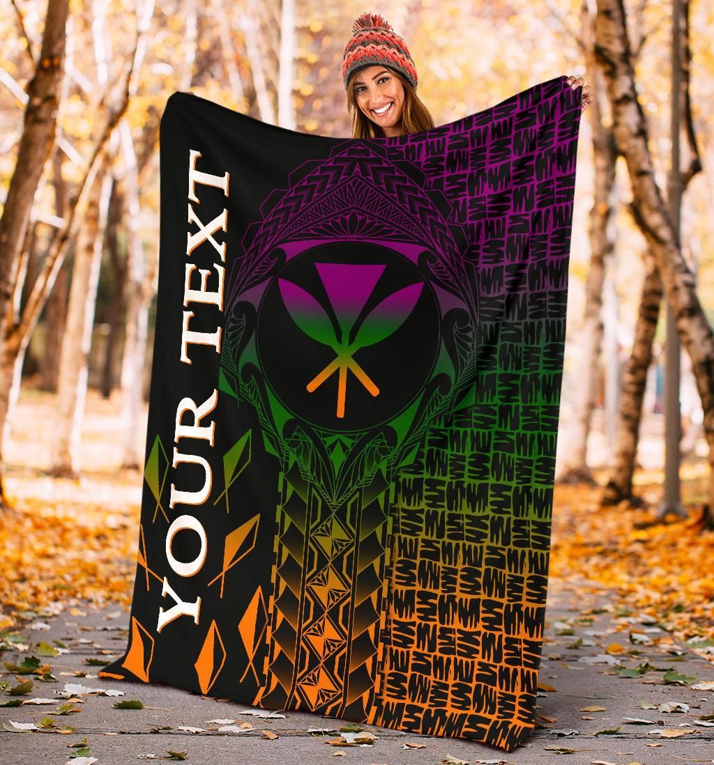Hawaii Custom Personalised Premium Blanket - Kanaka Maoli Rocket Style-Myprintsy