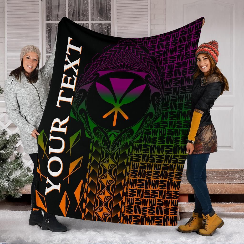 Hawaii Custom Personalised Premium Blanket - Kanaka Maoli Rocket Style-Myprintsy