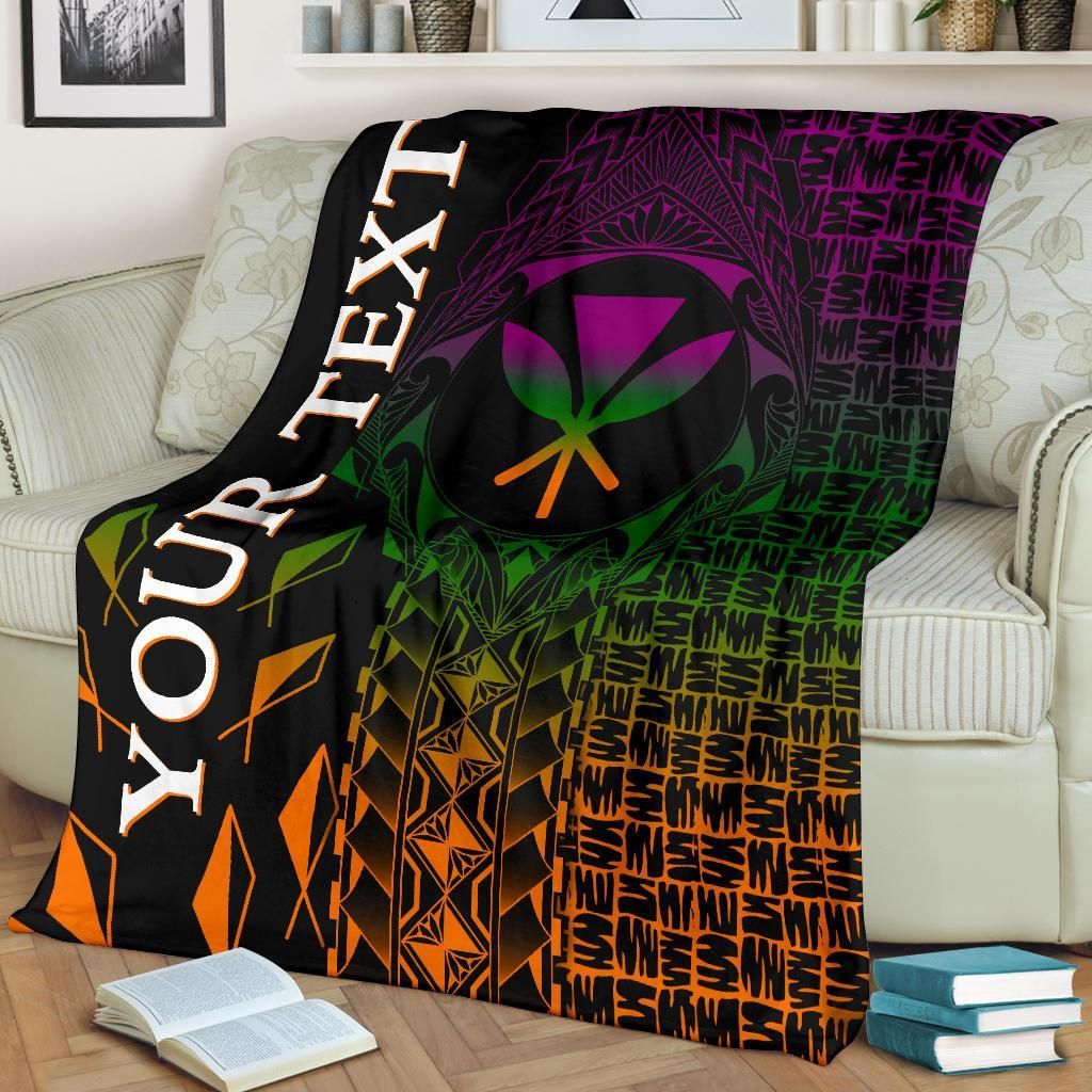 Hawaii Custom Personalised Premium Blanket - Kanaka Maoli Rocket Style-Myprintsy