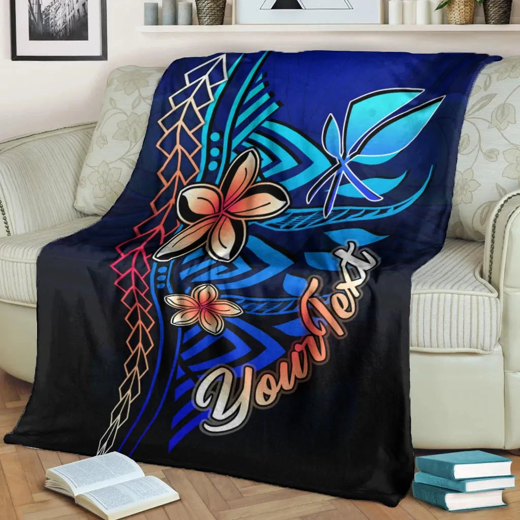 Hawaii Custom Personalised Premium Blanket - Vintage Tribal Mountain-Myprintsy