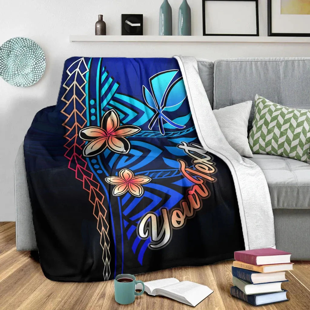 Hawaii Custom Personalised Premium Blanket - Vintage Tribal Mountain-Myprintsy