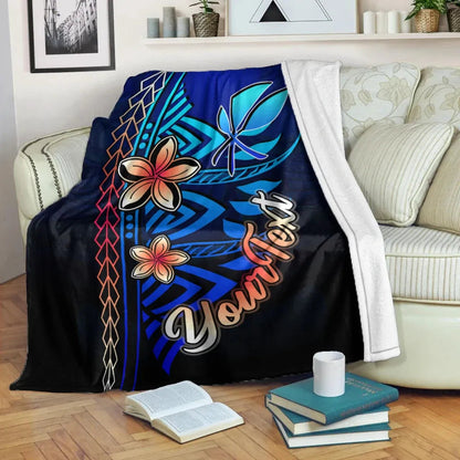 Hawaii Custom Personalised Premium Blanket - Vintage Tribal Mountain-Myprintsy