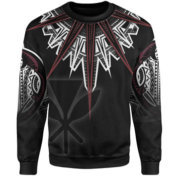Hawaii Custom Personalised Sweatshirt Tribal Patterns Manta Ray Tatau Style-Myprintsy