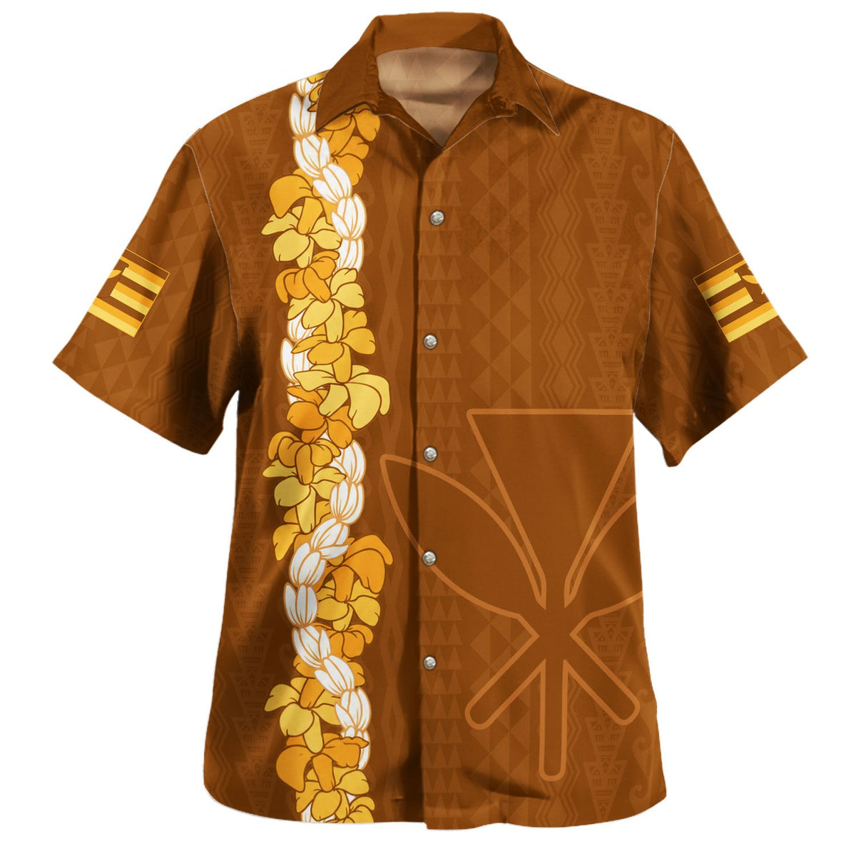 Hawaii Hawaiian Shirt Flower Lei Kanaka Maoli Polynesia Island Style-Myprintsy