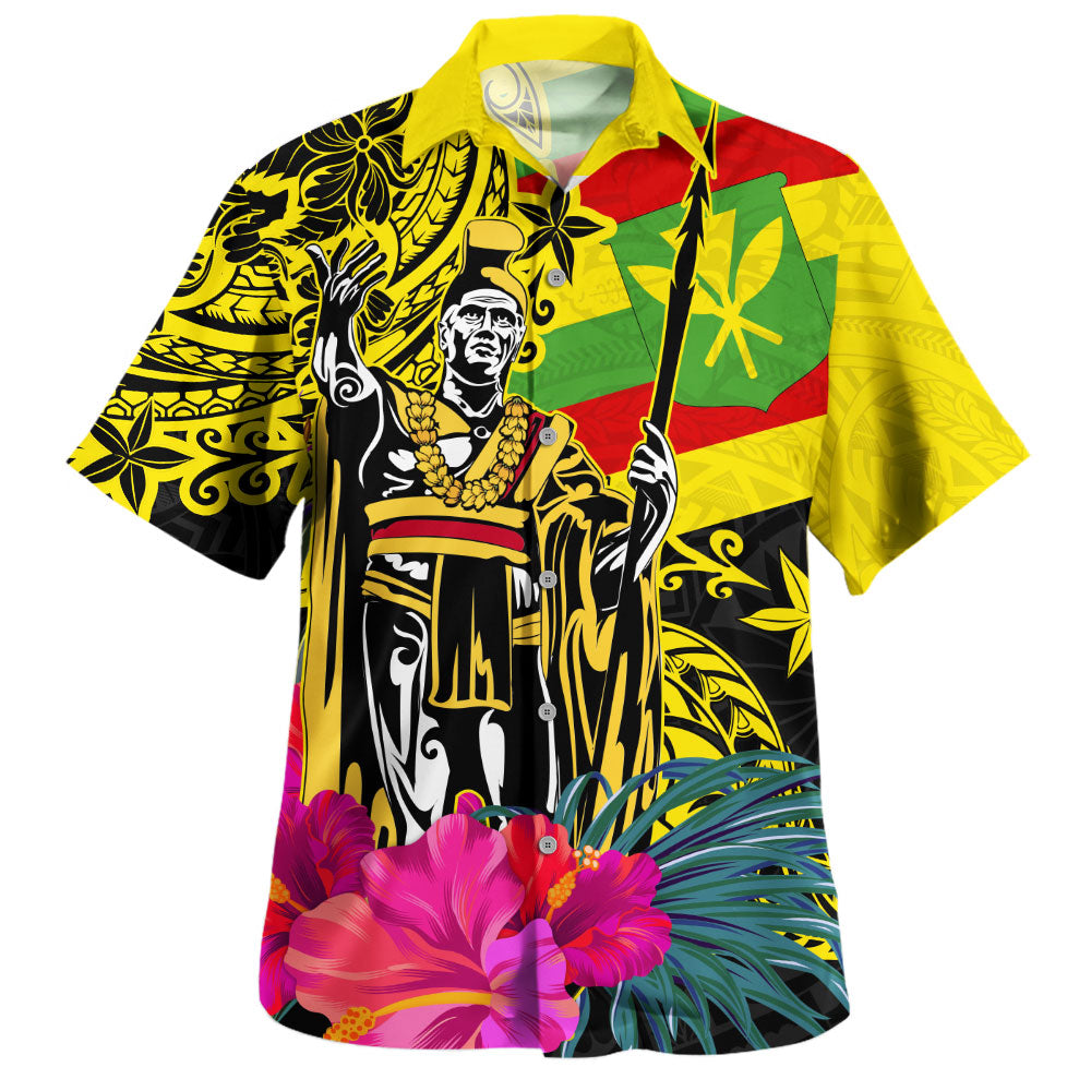 Hawaii Hawaiian Shirt Kanaka Maoli King Flag Tribal Tropical Style-Myprintsy