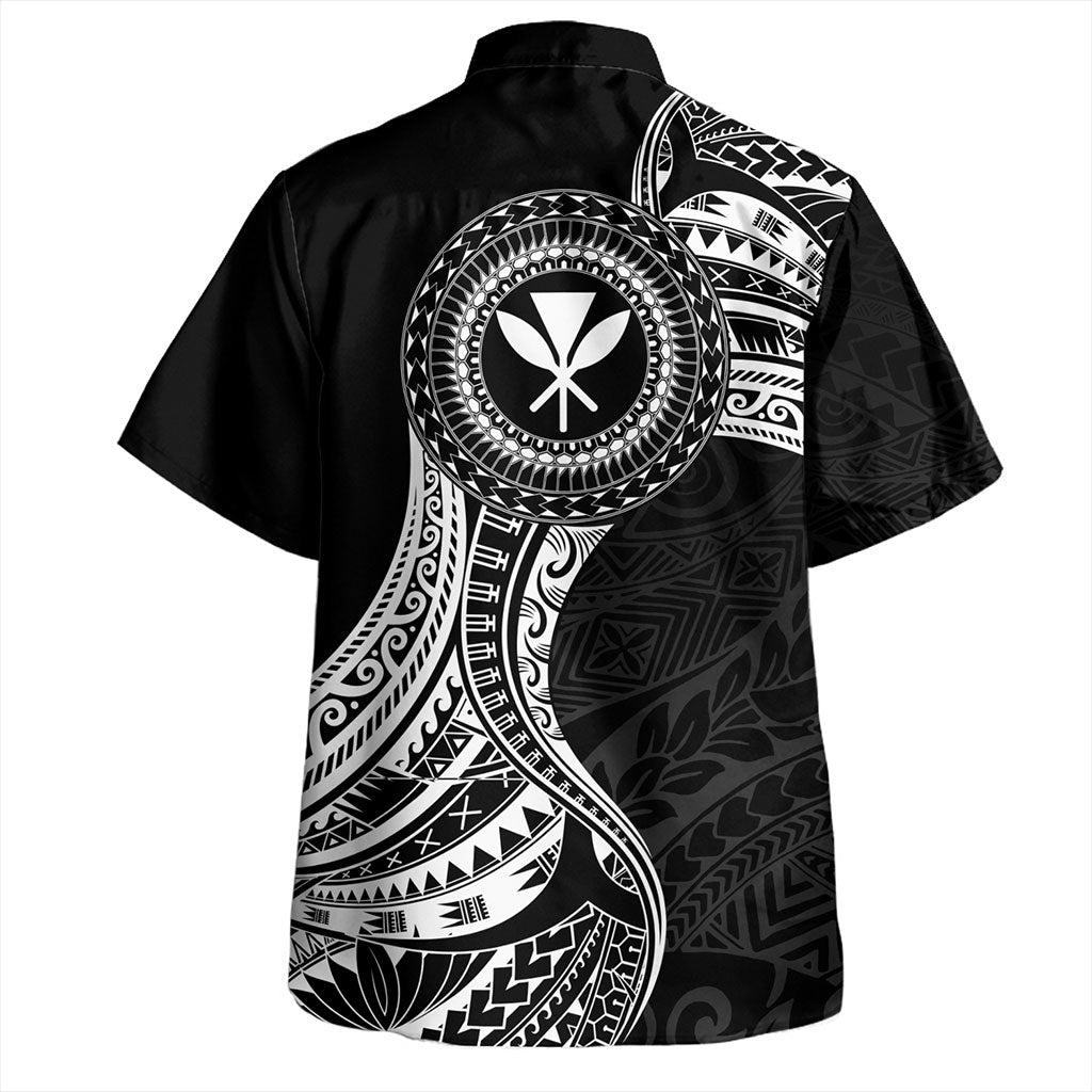 Hawaii Hawaiian Shirt Kanaka Maoli Round Polynesian Tribal White-Myprintsy