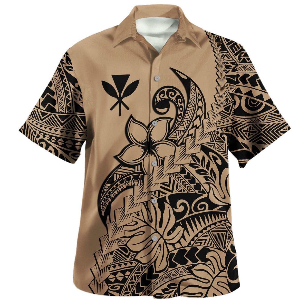 Hawaii Hawaiian Shirt Kanaka Maoli Tribal Plumeria Beautiful