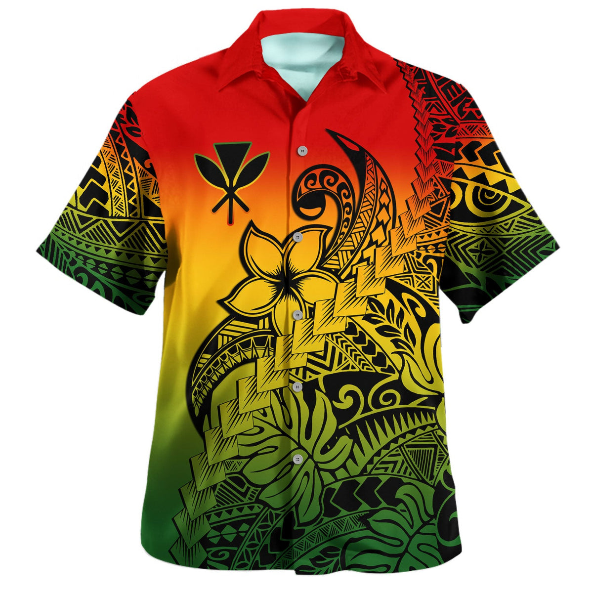 Hawaii Hawaiian Shirt Kanaka Maoli Tribal Plumeria Beautiful