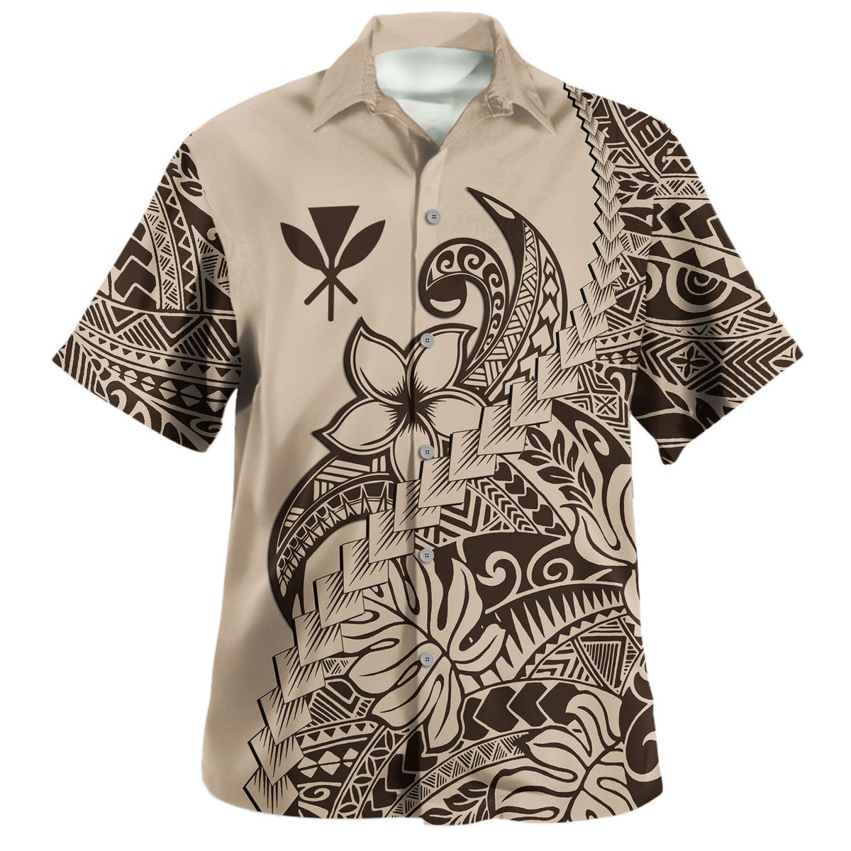 Hawaii Hawaiian Shirt Kanaka Maoli Tribal Plumeria Beautiful