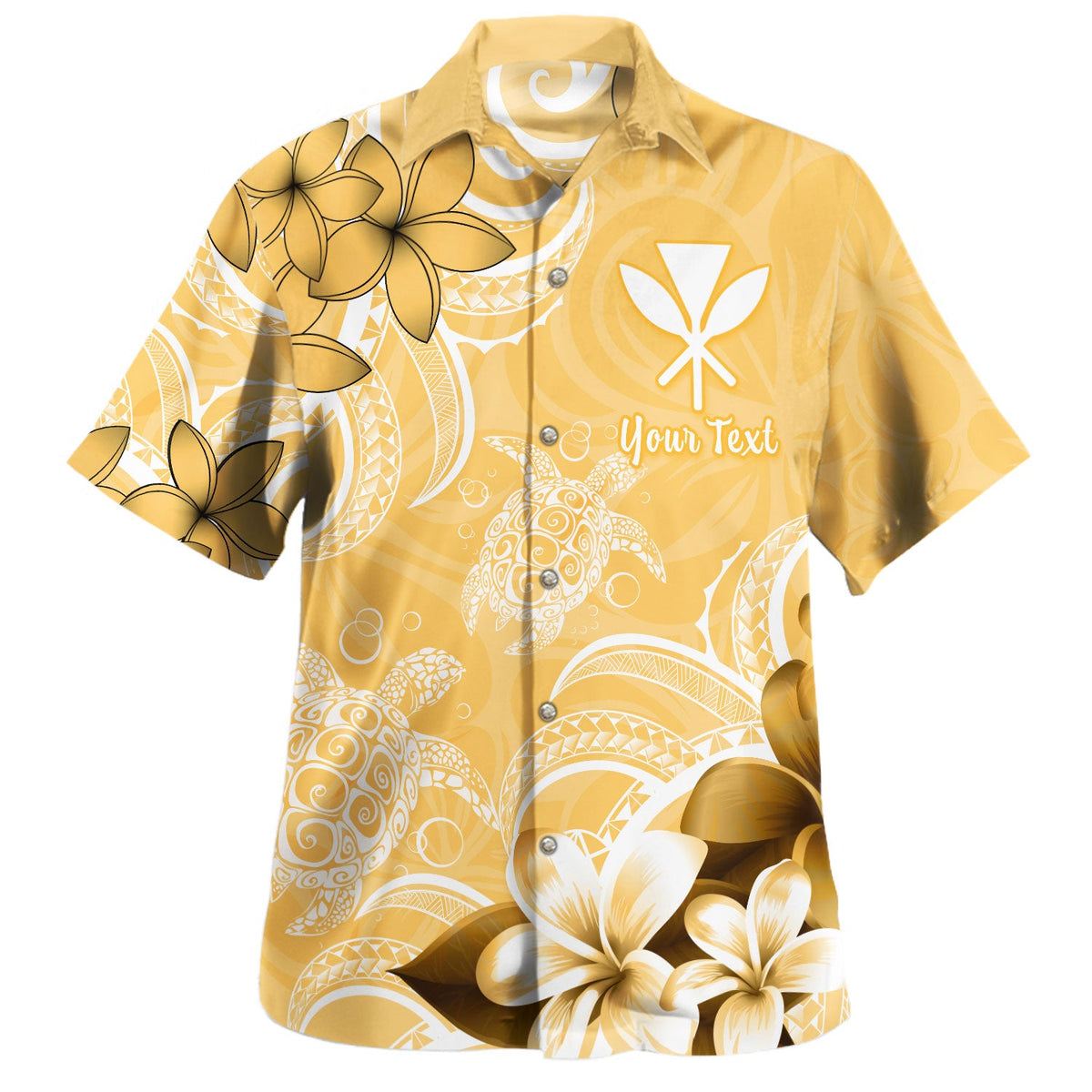 Hawaii Hawaiian Shirt Kanaka Maoli Turtle Plumeria Tribal Style-Myprintsy