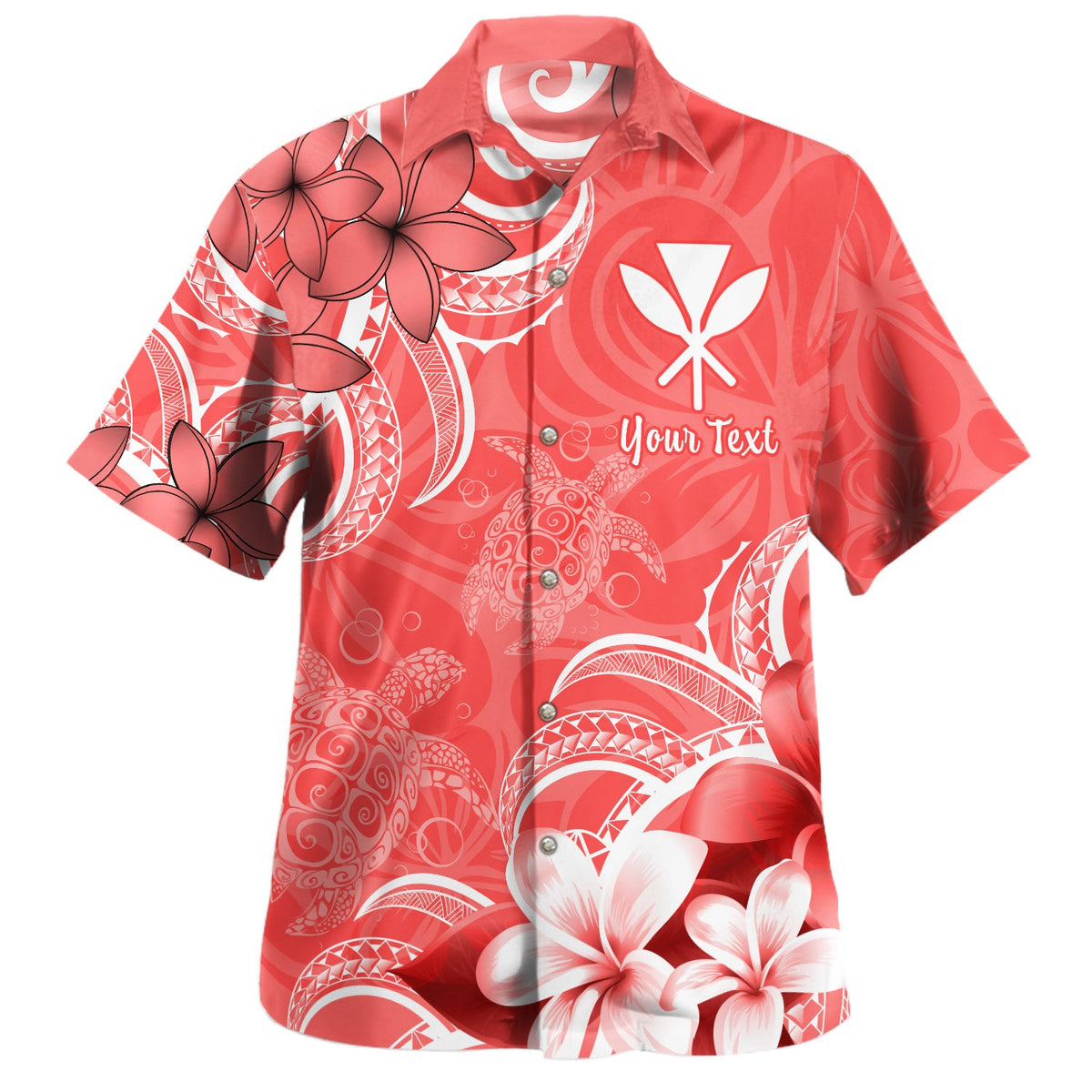 Hawaii Hawaiian Shirt Kanaka Maoli Turtle Plumeria Tribal Style-Myprintsy