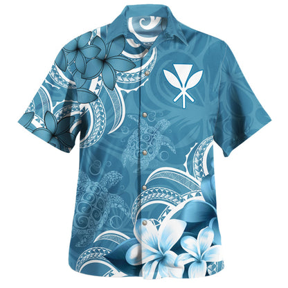 Hawaii Hawaiian Shirt Kanaka Maoli Turtle Plumeria Tribal Style-Myprintsy