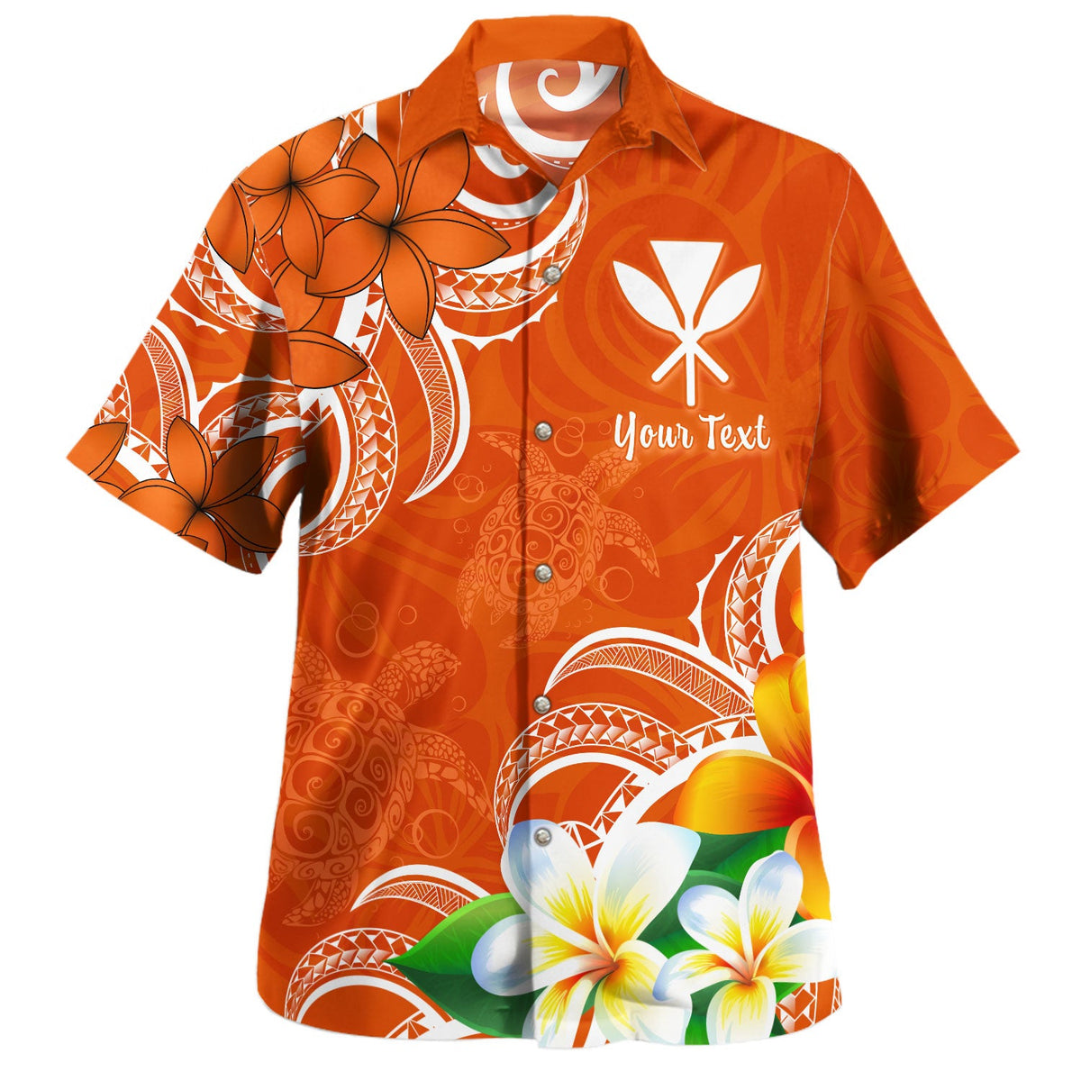 Hawaii Hawaiian Shirt Kanaka Maoli Turtle Plumeria Tribal Style-Myprintsy