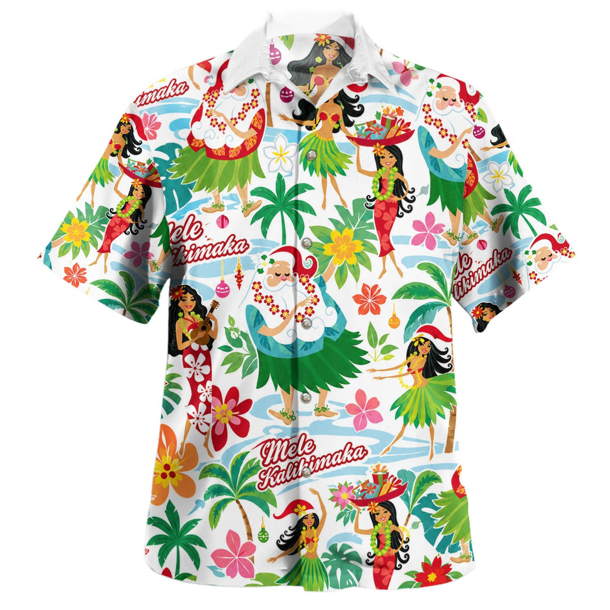 Hawaii Hawaiian Shirt Mele Kalikimaka Hula Holiday Celebration-Myprintsy