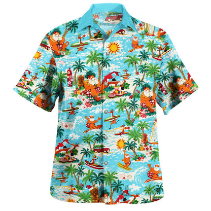 Hawaii Hawaiian Shirt Mele Kalikimaka Retro Surf Style-Myprintsy