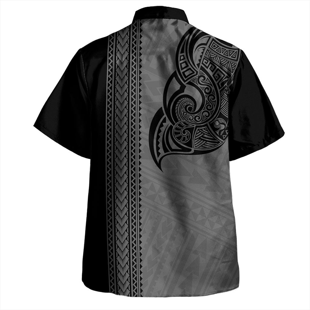 Hawaii Hawaiian Shirt Polynesia Tribal Tattoo Grey-Myprintsy