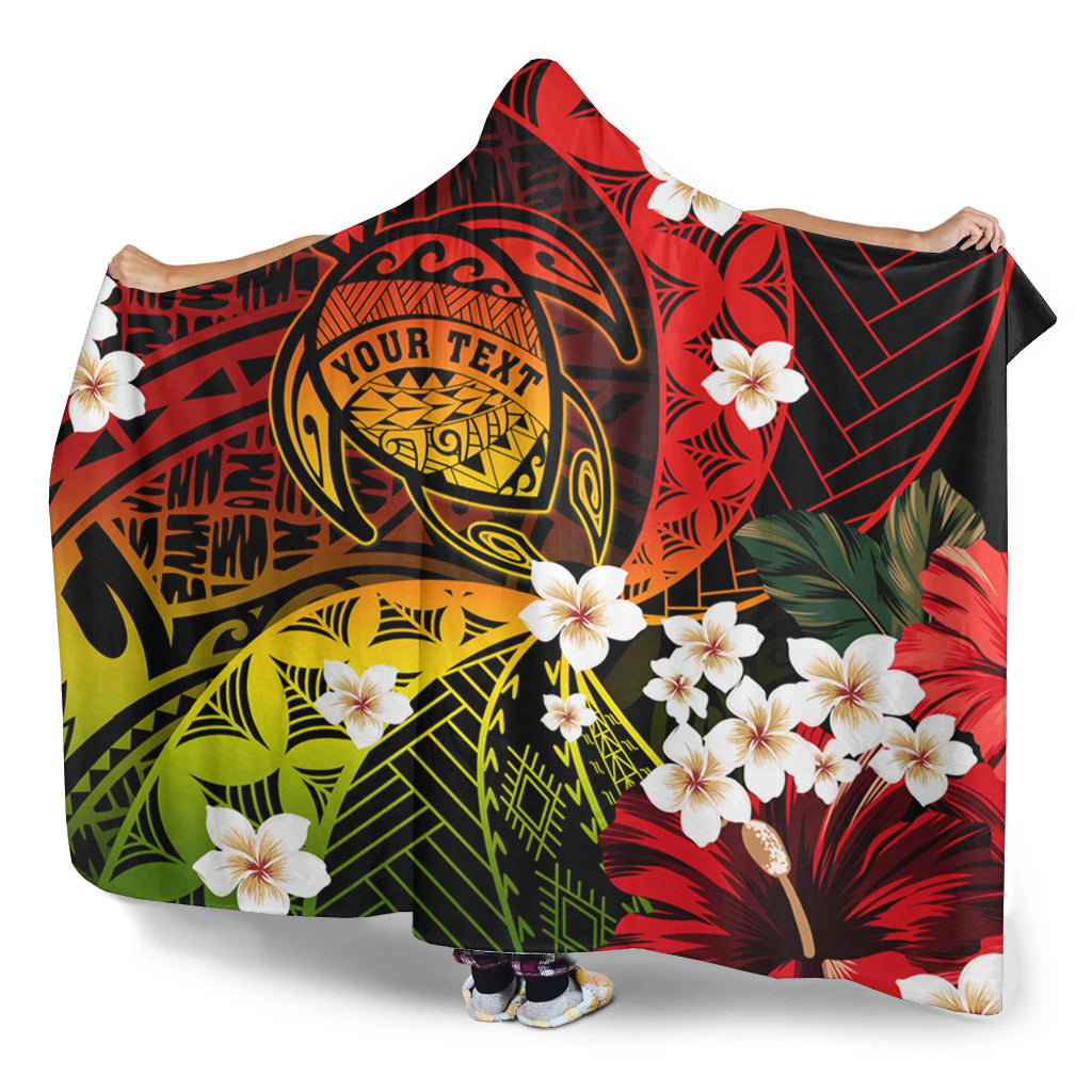 Hawaii Hooded Blanket Custom Turtle Style Reggae Tropical-Myprintsy
