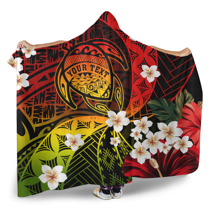Hawaii Hooded Blanket Custom Turtle Style Reggae Tropical-Myprintsy