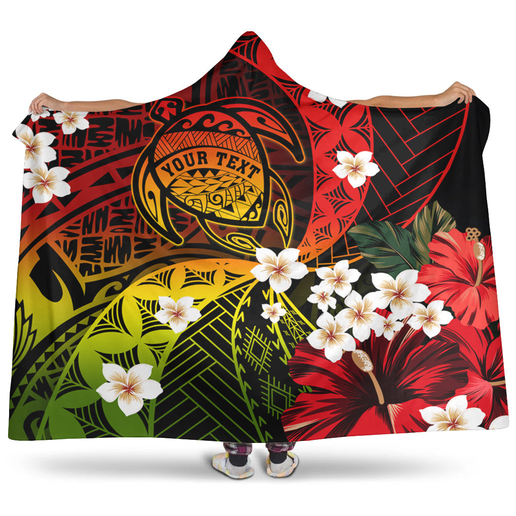 Hawaii Hooded Blanket Custom Turtle Style Reggae Tropical-Myprintsy