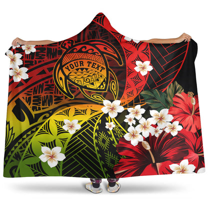 Hawaii Hooded Blanket Custom Turtle Style Reggae Tropical-Myprintsy