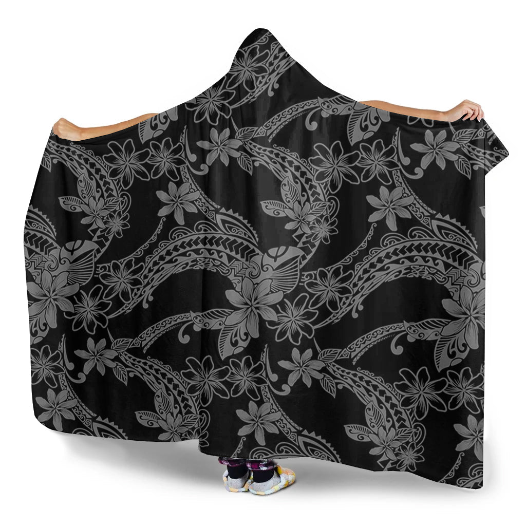 Hawaii Hooded Blanket Polynesian Print Fabric And Flower-Myprintsy