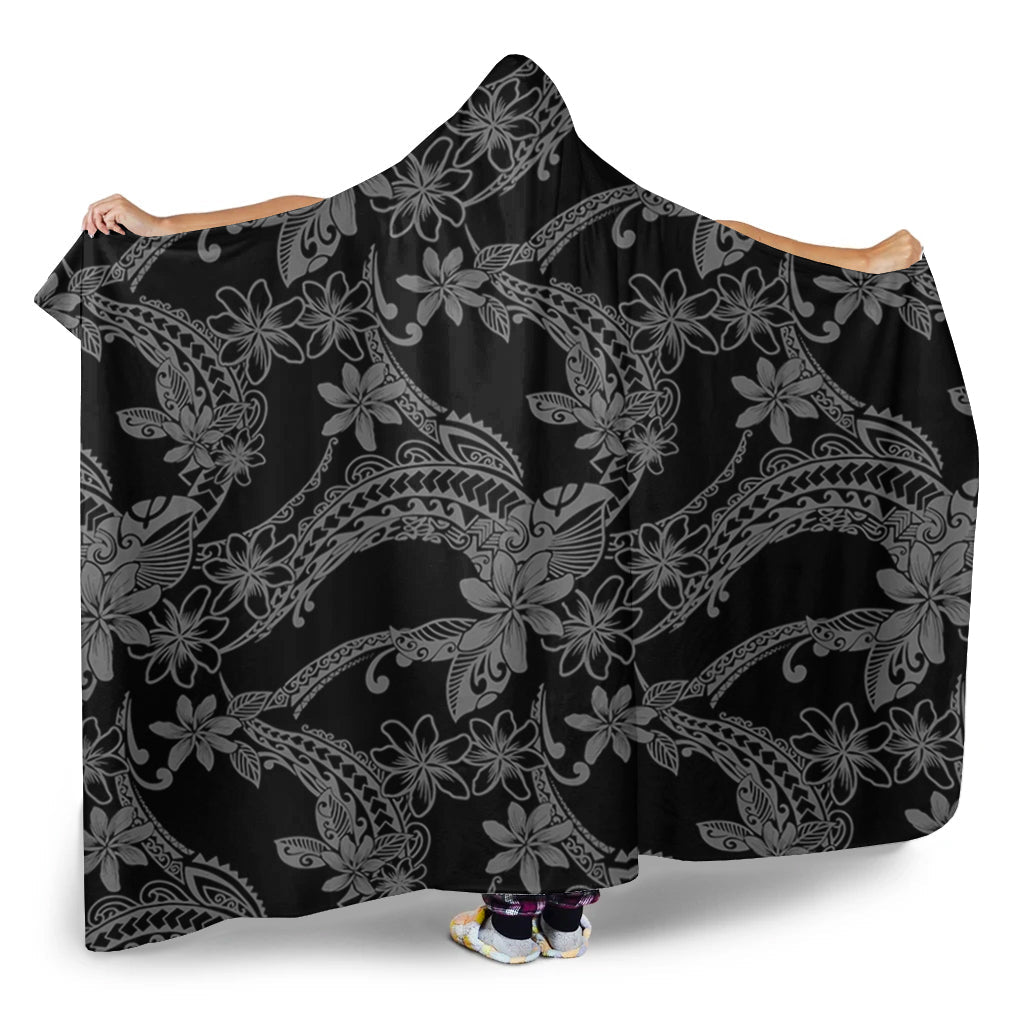 Hawaii Hooded Blanket Polynesian Print Fabric And Flower-Myprintsy