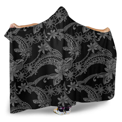 Hawaii Hooded Blanket Polynesian Print Fabric And Flower-Myprintsy