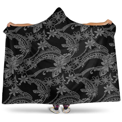 Hawaii Hooded Blanket Polynesian Print Fabric And Flower-Myprintsy