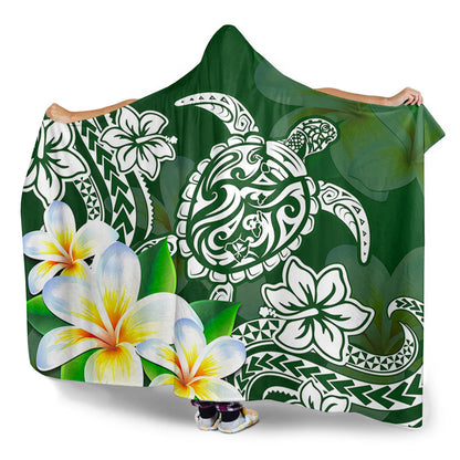 Hawaii Hooded Blanket Polynesian Turtle Tattoo Plumeria Original Style-Myprintsy