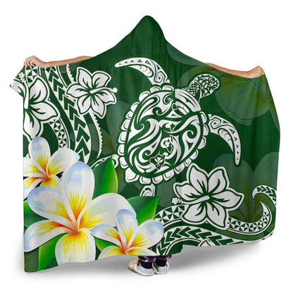 Hawaii Hooded Blanket Polynesian Turtle Tattoo Plumeria Original Style-Myprintsy