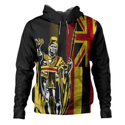 Hawaii Hoodie King Kamehameha Gold Flag Island Royalty Style-Myprintsy