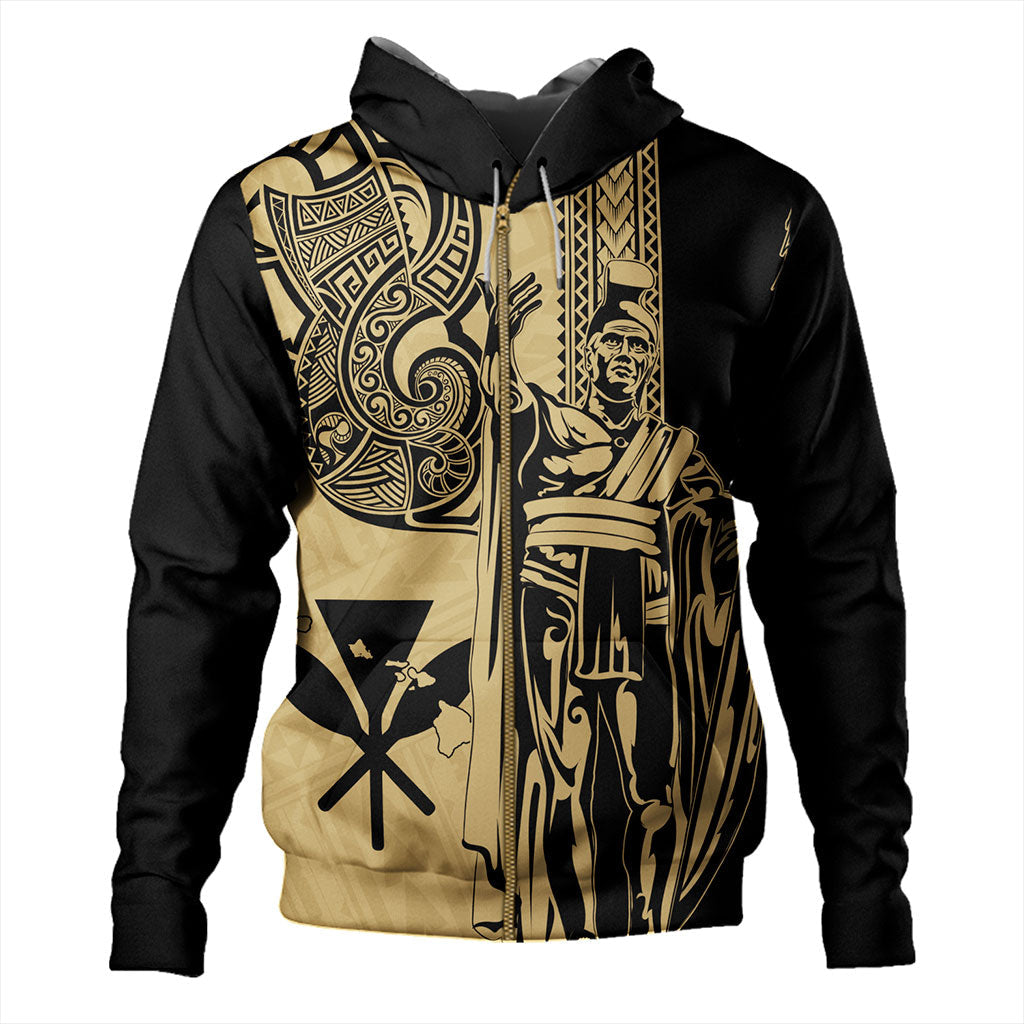 Hawaii Hoodie Polynesian Tribal Tattoo King Kamehameha-Myprintsy